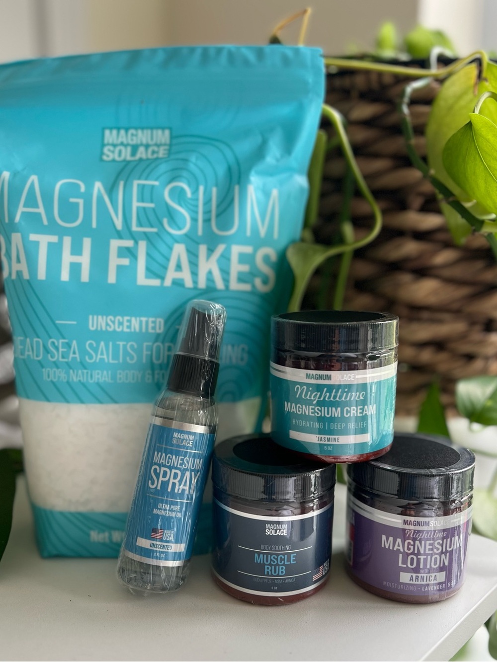 NWT Magnum Solace 5-Piece Topical Magnesium Wellness Muscle Healing Bundle